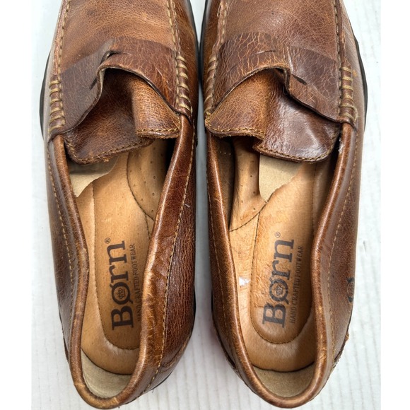 Born Leather Penny Loafers Brown‎ Men's 8.5 Slip On Casual Office Church Comfort - Picture 5 of 7